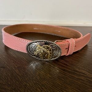 Pink buckle cowgirl belt baby girl Nocona belt comp N4410530-24 genuine leather